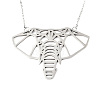 Non-Tarnish 201 Stainless Steel Origami Pendant Necklaces NJEW-T009-JN091-1-40-1