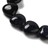 Synthetic Blue Goldstone Beads Strands G-K335-01D-3