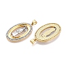 Brass Micro Pave Cubic Zirconia Pendants KK-T070-23G-02-2