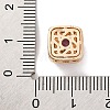 Rack Plating Brass Micro Pave Cubic Zirconia Beads KK-Z082-09G-3