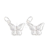 Brass Micro Pave Cubic Zirconia Pendants KK-C143-36B-S-1