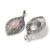 Natural Rose Quartz Pendants G-Q158-02G-2