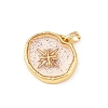 Transparent Epoxy Resin Brass Pendants LS-KK-B163-01G-03-2