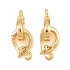 Brass Fold Over Clasps KK-U059-67G-1