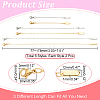 12Pcs 6 Style Brass & 304 Stainless Steel Cable Chains Extender FIND-DC0001-89-2
