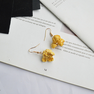 Resin & Alloy Dangle Earrings WG1C298-01-1