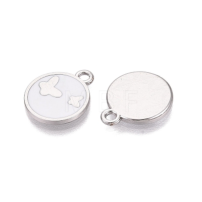 Rack Plating Alloy Enamel Pendants ENAM-N070-01C-01P-01-1