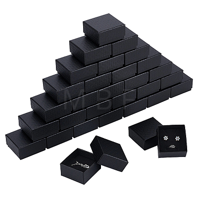 Rhombus Textured Cardboard Ring Storage Boxes CBOX-WH0005-05C-1