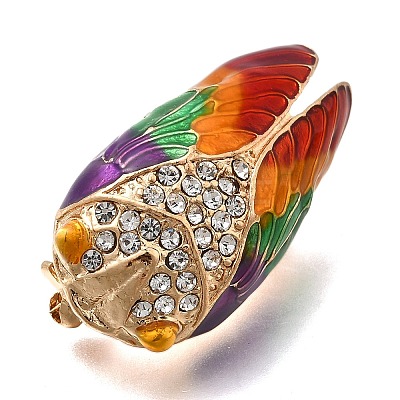 Zinc Alloy Enamel Rhinstone Brooches JEWB-V001-03B-1