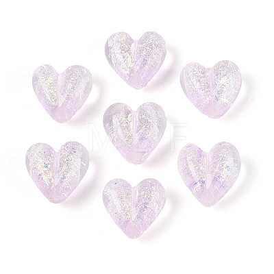Handmade Foil Lampwork Beads Strands FOIL-T008-08C-1