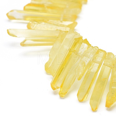Natural Dyed Quartz Pointed Stick Beads Strands G-G791-15-1