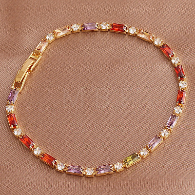 Adjustable Brass Micro Pave Cubic Zirconia Bracelets WGD60E7-13-1