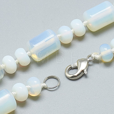 Opalite Beaded Necklaces NJEW-S392-14-1