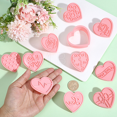 Valentine's Day PP Plastic Cookie Cutters DIY-HY0003-56D-1