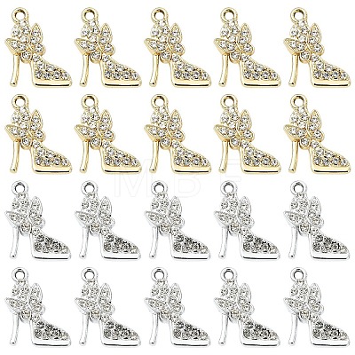 20Pcs 2 Colors Alloy Crystal Pendants FIND-YW0011-30-1