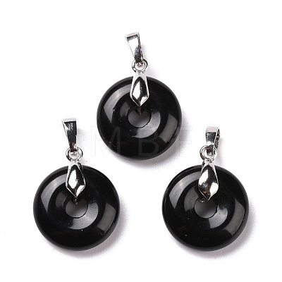Natural Obsidian Pendants G-E059-01P-03-1