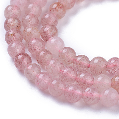 Natural Strawberry Quartz Beads Strands G-P433-29-1