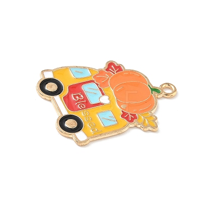 Thanksgiving Day Alloy Enamel Pendants ENAM-I076-01G-12-1