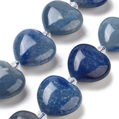 Dyed & Heated Natural Blue Aventurine Beads Strands G-C150-A23-01-1