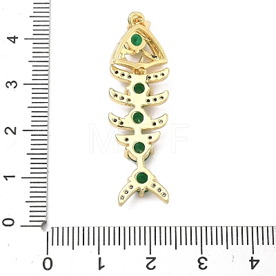 Brass Micro Pave Cubic Zirconia Charms KK-P345-05G-1