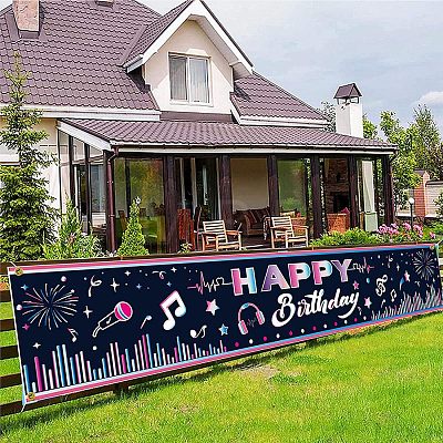Polyester Hanging Banners Children Birthday AJEW-WH0190-024-1