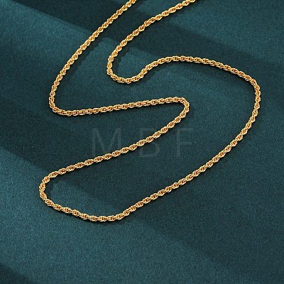 Brass Rope Chains Necklaces for Women NJEW-D302-03G-1