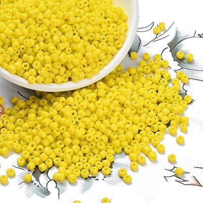 8/0 Opaque Colours Round Glass Seed Beads X-SEED-A010-3mm-42-1