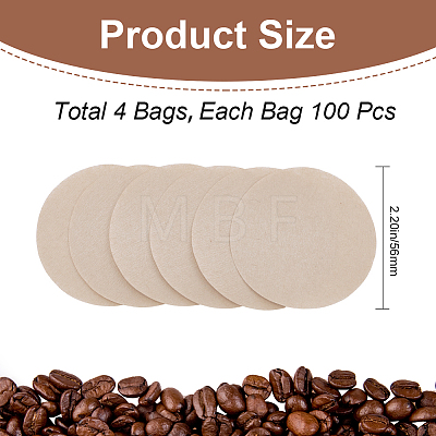 100Pcs Paper Coffee Filters FIND-WH0423-58A-1