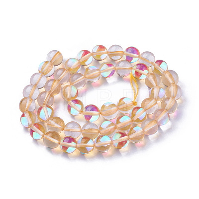 Synthetic Moonstone Beads Strands G-F143-8mm-15-1