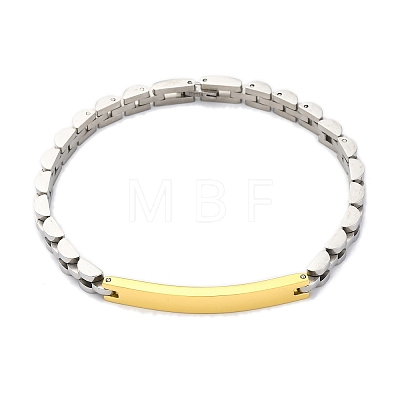 304 Stainless Steel Link Chain Bracelets BJEW-R018-21GP-1