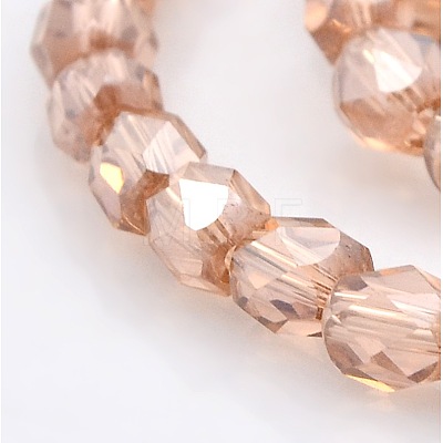 Pearl Luster Plated Glass Faceted Drum Beads Strands GLAA-A032-6mm-PL13-1