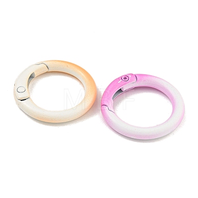 Spray Painted Alloy Spring Gate Rings FIND-Z056-04-1