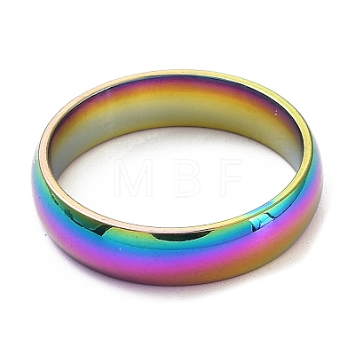 Ion Plating(IP) 304 Stainless Steel Flat Plain Band Rings STAS-I160-B-21mm-M-1