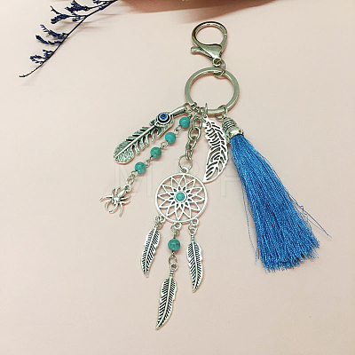 Alloy Feather Keychains PW23030908469-1