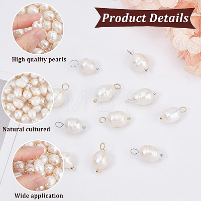 42Pcs 3 Styles Natural Cultured Freshwater Pearl Pendants FIND-BC0002-78-1