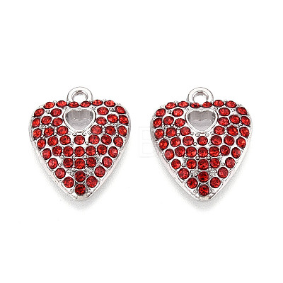 Alloy Rhinestone Pendants FIND-N008-12P-02-1