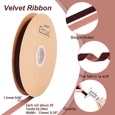 Single Face Velvet Ribbons OCOR-WH0080-14C-01-1