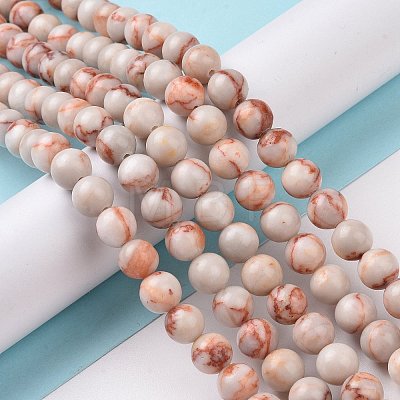 Natural Red Netstone Beads Strands LS-G-F352-8mm-1