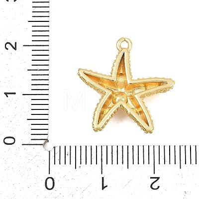 Brass & ABS Plastic Imitation Pearl Pendants PL-CBAB484-06G-1