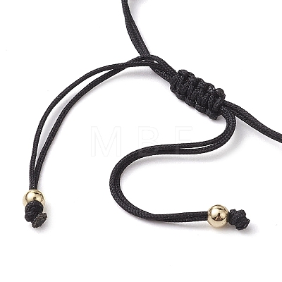 Adjustable Faceted Glass Nylon Cord Braided Bead Bracelets for Women Men BJEW-JB10369-1