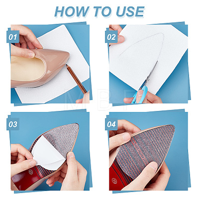 Custom Transparent Rubber Anti-Slip Stick Shoes Pad DIY-WH0292-94B-1