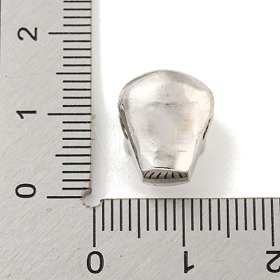 Brass Micro PaveClear Cubic Zirconia Beads ZIRC-P119-21P-01-1