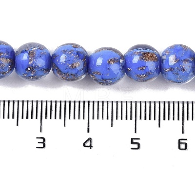 Handmade Gold Sand Lampwork Beads X-LAMP-Z009-01O-1