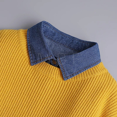 2Pcs 2 Colors Detachable Cloth Women's False Collar DIY-CP0014-06-1