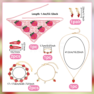Alloy Necklaces & Braacelets & Clip-on Earrings & Brass Finger Rings & Hair Clips & Head Wrap SJEW-PH00012-1