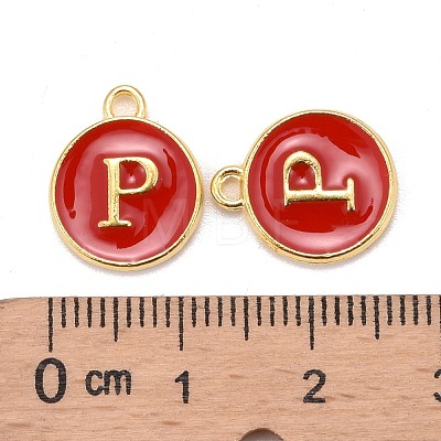 Golden Plated Alloy Enamel Charms ENAM-S118-03P-1