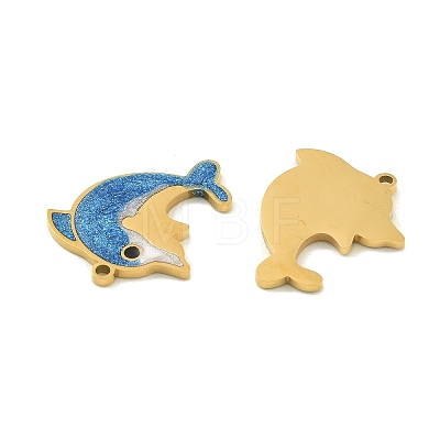 304 Stainless Steel Enamel Pendants STAS-H251-01B-G-1