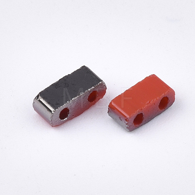 Electroplate Opaque Glass Seed Beads SEED-S023-18B-02B-1