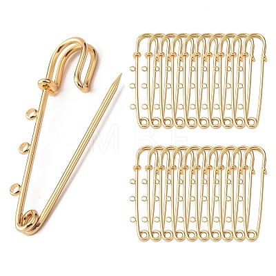 Iron Brooch Findings KK-S345-025-1-1