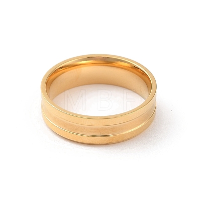 Ion Plating(IP) 304 Stainless Steel Finger Ring RJEW-C071-05G-1
